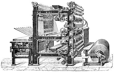 Old Mariononi rotary printing press